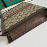 GUCCI OPHIDIA POUCH GG SUPREME CANVAS BROWN 625549