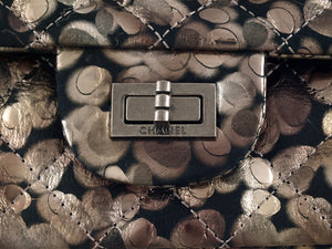 CHANEL 2.55 SINGLE FLAP BAG WITH POLKA DOT BRONZE