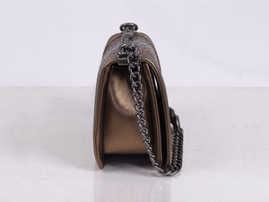 BOY CHANEL FLAP BAG BRONZE WITH SNAKE