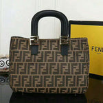 Fendi Ff Fabric Tote With Golden Hardware Ff06