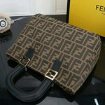 Fendi Ff Fabric Tote With Golden Hardware Ff06