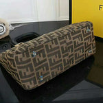 Fendi Ff Fabric Tote With Golden Hardware Ff06