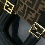 Fendi Ff Fabric Tote With Golden Hardware Ff06