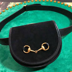 GUCCI HORSEBIT BELT BAG SUEDE BLACK