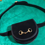 GUCCI HORSEBIT BELT BAG SUEDE BLACK