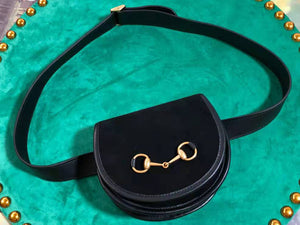 GUCCI HORSEBIT BELT BAG SUEDE BLACK