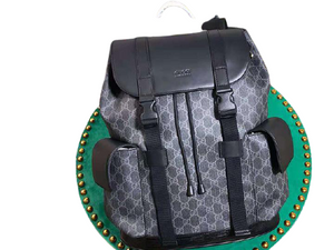 GUCCI GG SUPREME CANVAS SOFT BACKPACK BLACK 450958