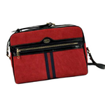 GUCCI SUEDE OPHIDIA SMALL SHOULDER BAG RED