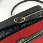 GUCCI SUEDE OPHIDIA SMALL SHOULDER BAG RED