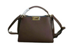 Fendi Peekaboo Essential Calfskin Leather Bag Dark Brown