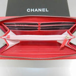 BOY CHANEL MATELASSE ZIP AROUND WALLET RED