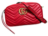 GUCCI GG MARMONT SMALL MATELASSÉ SHOULDER BAG HIBISCUS RED 447632