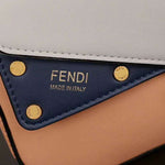 Fendi Baguette Ff Crossbody Bag Blue Grey