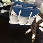 Fendi Meduim Flip Regular Leather Tote Blue