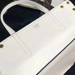 Fendi Meduim Flip Regular Leather Tote Blue