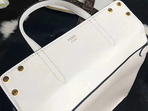 Fendi Meduim Flip Regular Leather Tote Blue