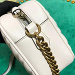 GUCCI GG MARMONT SMALL MATELASSÉ SHOULDER BAG WHITE 447632