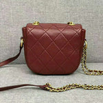 CHANEL MESSENGER BAG LAMBSKIN & GOLD-TONE METAL BURGUNDY