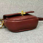 CHANEL MESSENGER BAG LAMBSKIN & GOLD-TONE METAL BURGUNDY