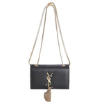 YVES SAINT LAURENT MINI MONOGRAMME BAG IN ORIGINAL LEATHER BLACK