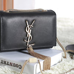 YVES SAINT LAURENT MINI MONOGRAMME BAG IN ORIGINAL LEATHER BLACK