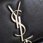 YVES SAINT LAURENT MINI MONOGRAMME BAG IN ORIGINAL LEATHER BLACK