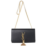 YVES SAINT LAURENT SMALL MONOGRAMME BAG IN ORIGINAL LEATHER BLACK