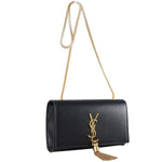 YVES SAINT LAURENT SMALL MONOGRAMME BAG IN ORIGINAL LEATHER BLACK