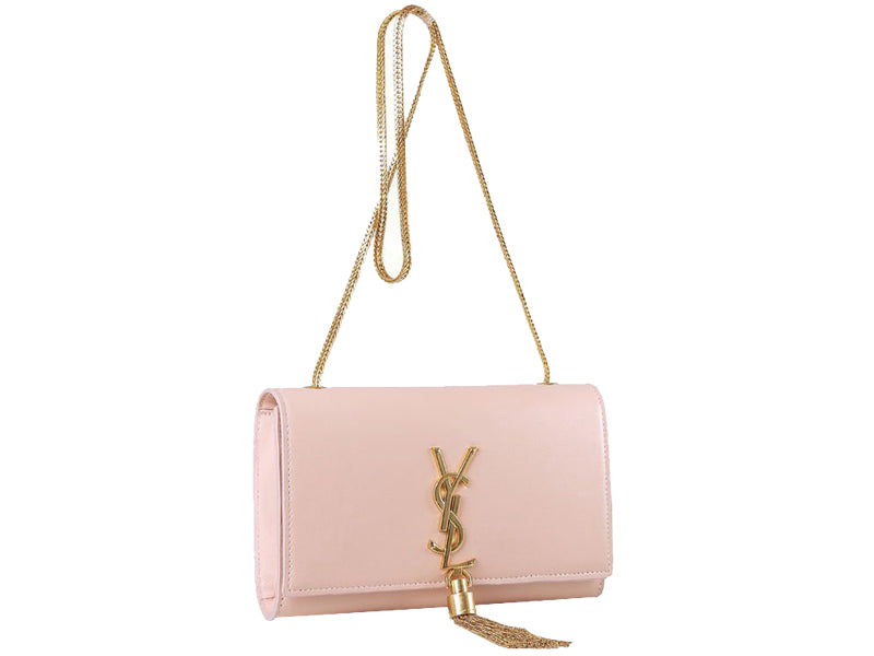 YVES SAINT LAURENT SMALL MONOGRAMME BAG IN ORIGINAL LEATHER LIGHT PINK