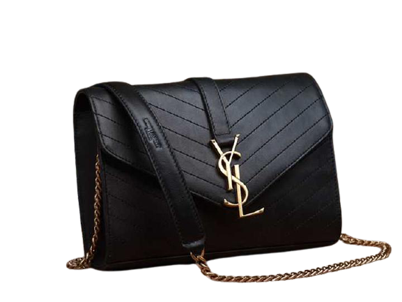 YSL SMALL MONOGRAMME SATCHEL BLACK MATELASSE ANTIQUE GOLD HARDWARE