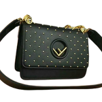 Fendi Kan I F Leather Bag Black